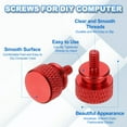 thumbnail image 4 of 6 Pcs 6#32 Knurled Thumb Screw Computer Case, Red/Orange/Silver/Deep Blue/Purple/Gold, 4 of 7