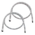 thumbnail image 1 of Uxcell 2-Pack 39 Pulgadas Conector de Manguera de Grifo, Conector de Compresión Femenino de 9/16 Pulgadas M10 Masculino para Baño, 1 of 6