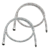 Uxcell 2-Pack 39 Inch Faucet Hose Connector, 9/16 Inch Female Compression M10 Male Connector for Bathroom