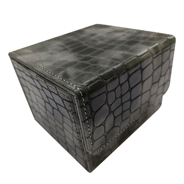 Caja para baraja de cartas Zulema soporte de almacenamiento para 100 tarjetas Gris claro