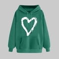 thumbnail image 2 of Plebaso Sweat à Capuche pour Femmes Mignon Cœur Manches Longues Décontracté avec Poches, 2 of 5