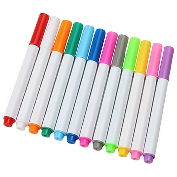 12 Colors Fabric Marker Water Soluble Pen Water Disappearing Pen for Sewing