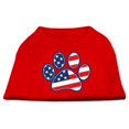 thumbnail image 1 of Patriotic Paw Screen Print Shirts Red Xl (16), 1 of 1