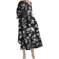 thumbnail image 2 of Qiopertar Vente de Liquidation Robe Décontractée Plissée à Poches Manches Courtes Col Rond Imprimé Mode Taille Haute Mi-Mollet Offres de la Semaine Moins de 5$, 2 of 7