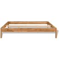 thumbnail image 2 of vidaXL Bed Frame Solid Oak Wood 152x203 cm, 2 of 5