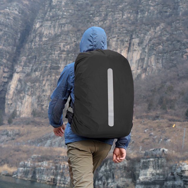 Bolsa impermeable reflectante Cubierta de lluvia Cubiertas de seguridad para exteriores (Negro 60L) Ndcxsfigh Nuevos Originales