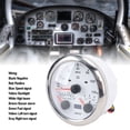 thumbnail image 6 of BIMZUC 3 in 1 GPS Speedometer Tachometer Fuel Level Gauge 3.375 inches / 85mm 120MPH 8000RPM 7 Color Backlight for RV Yacht Truck White Dial Silver Bezel, 6 of 9