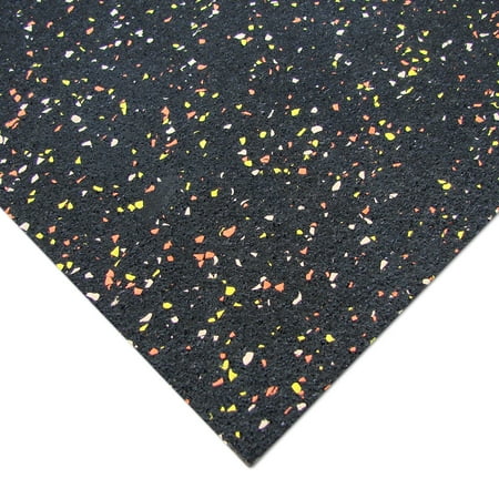 Rubber-Cal "Elephant Bark" Rubber Flooring - 3/16 in. x 4 ft. x 6.5 ft. - Candy Corn