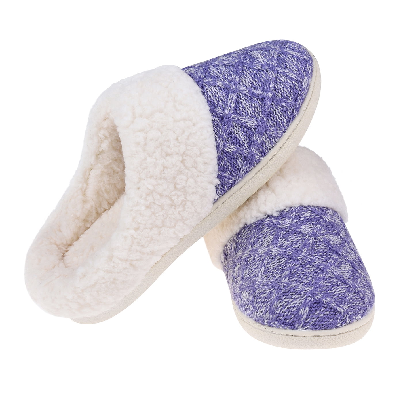 VANSARTO Women's Memory Foam House Slippers - Fuzzy Slip-On Slides For Indoor & Outdoor - View #12