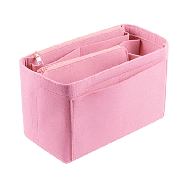 Soidarity Organizador De Maquillaje Multifuncional Conveniente Y Práctico Neceser De Viaje Bien Organizado De Fieltro Rosa XL 34*17*18cm Type3 NO3