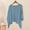 Blue, variant on ZSQDM Women's Cardigan Women's Linen Cardigan 3/4 Sleeve Open Front Casual Loose Cover Up Lightweight Shrug Draped Ruffles Knit Cardigan Crop Cardigan for Women Womens Sweater Vest(S)