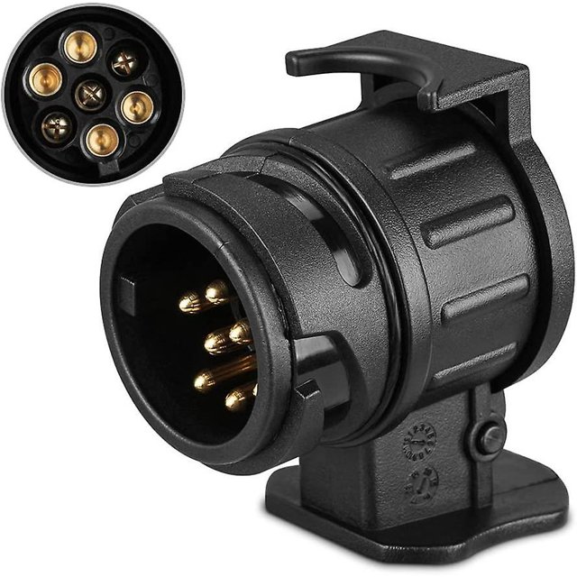 Adaptador de remolque de 13 pines a 7 pines - Para caravana, camión, remolque - Impermeable, 12 V Kuyhfg Bienvenido a Kuyhfg