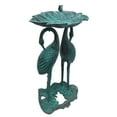 thumbnail image 5 of Cast Aluminum 30-in Twin Crane Bird Bath with Leaf Bowl, 5 of 5