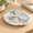 Bianco Palomino-9.36"L X6.24"W X0.7"H, variant on White Travertine Cloud Decorative Tray, 9.36"L X6.24"W X0.7"H, and Trinket Holder