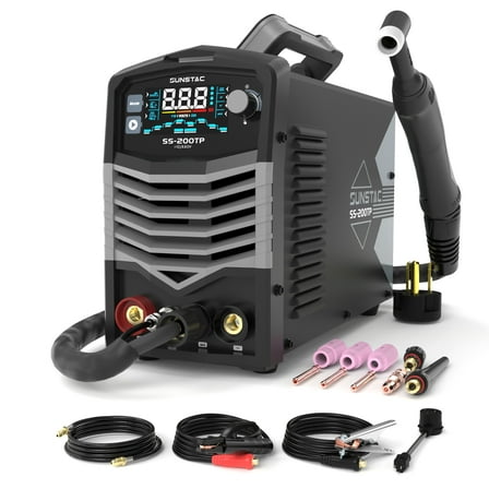 200A TIG Welder with Pulse, 110V/220V, 4-in-1 DC TIG/Pulse TIG/SPOT TIG/Stick Welding Machine