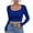 Blue, variant on TKLPEHG Womens Tops Dressy Crew Neck Slim Short Tops Loose Casual Comfy Fashion Long Sleeve Classic Solid Color Lightweight Blouses (Green,S)