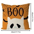 thumbnail image 3 of Halloween Pillow Covers 18x18 Inch, Decorative Throw Pillow Case with Black Cat Design, Farmhouse Couch Cushion Cover for Indoor Outdoor Home Sofa Decor, 3 of 4