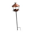 thumbnail image 2 of Comedero para pájaros con soporte, poste, estación de alimentación para pájaros, fácil instalación, cuenco de hierro, baño rústico para pájaros, comed bronce, 2 of 8