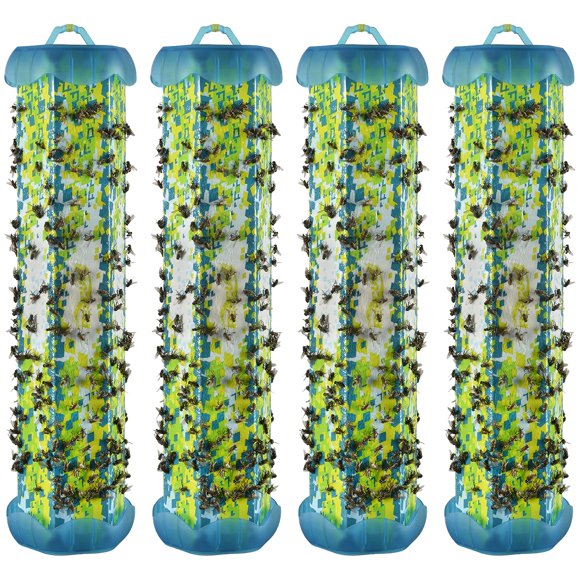 ¡Fly Trap RESCUE! TrapStik para colgar en interiores, no tóxico, paquete de 4