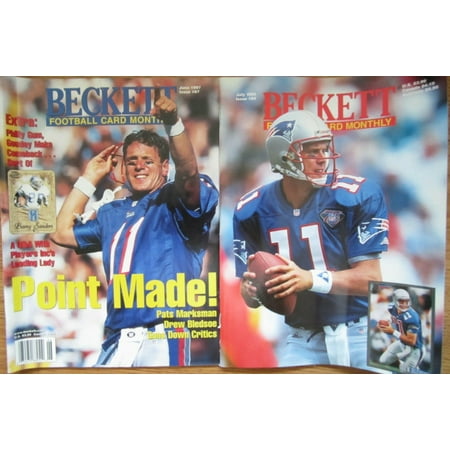2 Drew Bledsoe New England Patriots Beckett Football Monthly magazines