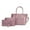 Lavender, variant on MKF Collection Shonda Women's Tote Bag, Cosmetic Pouch, & Wristlet 3-Piece Set by Mia K. - White