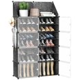 thumbnail image 1 of Zapatero Modular con Cubierta, 8 Niveles, Organizador de Zapatos o Sneakers, Incluye Manijas, Ganchos, Cierre Tipo Click, 4 Niveles de Almacenamiento, Mueble Organizador, Estante Zapatera, 1 of 9