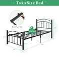 thumbnail image 4 of Costway Twin Size Metal Bed Frame Platform Mattress Foundation W/Headboard Footboard, 4 of 10