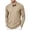 Khaki,#028, variant on Men's Waffle T-Shirts Short Sleeve Casual Stylish Button Henley Shirt Summer Slim Fit Basic Pullover Tee Shirts,L