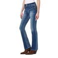 thumbnail image 2 of WallFlower Women's Luscious Curvy Bootcut Mid-Rise Insta Stretch Juniors Jeans (Standard and Plus), 2 of 8