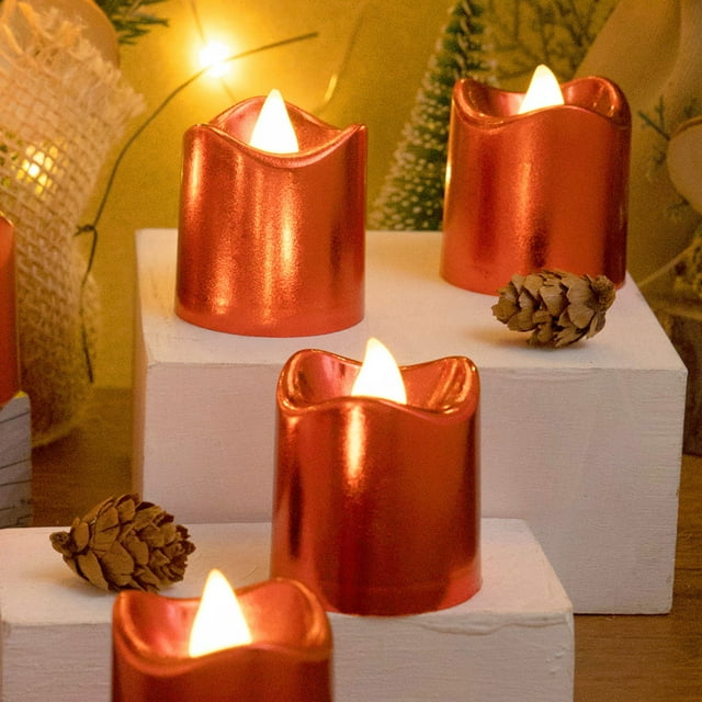 Cheer US 6Pcs Flameless Candles, Flickering LED Tea Light Candles
