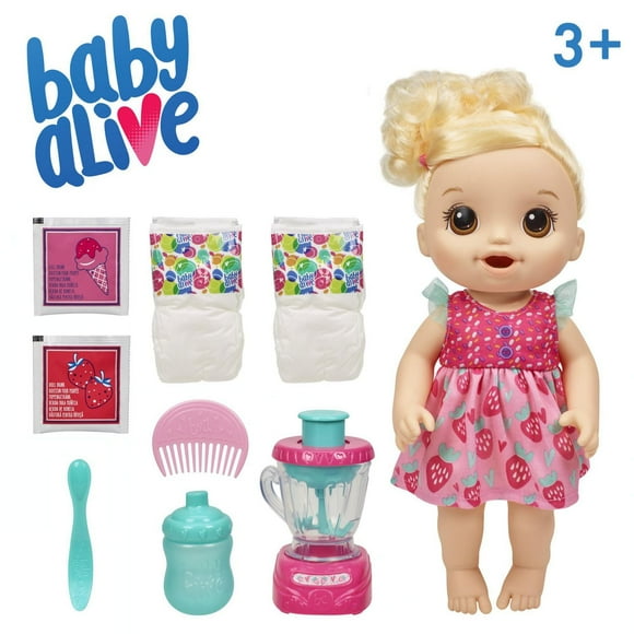 Baby Alive Magical Mixer Baby, Strawberry Shake, Blonde Hair