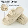 thumbnail image 3 of Ecetana Slides Sandals for Women Cloud Slides Pillow House Sandals Non-slip Shower Shoes, 3 of 8
