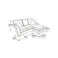 thumbnail image 3 of Russell Sectional in Earth Brown fabric with 2 Pillows and Coffee Finished Legs, 3 of 3