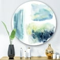 thumbnail image 2 of Designart 'Abstract Clouds Underwater' Modern Circle Metal Wall Art 11x11 - Disc of 11, 2 of 5