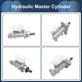 thumbnail image 6 of Unique Bargains Brake Master Cylinder with Reservoir No.47201B1010 for Subaru Justy 2007-2024 Hydraulic Master Cylinder Silver Tone White Aluminum Alloy Plastic 1 Pcs, 6 of 7