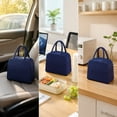 thumbnail image 6 of Kieccall Lunch Bag with Handle Portable Lunch Tote Bag for Work Picnic Food Storage Gift, 6 of 7
