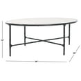 thumbnail image 3 of SAFAVIEH Couture Jessa Contemporary Oval Metal Coffee Table, Black/White, 3 of 11