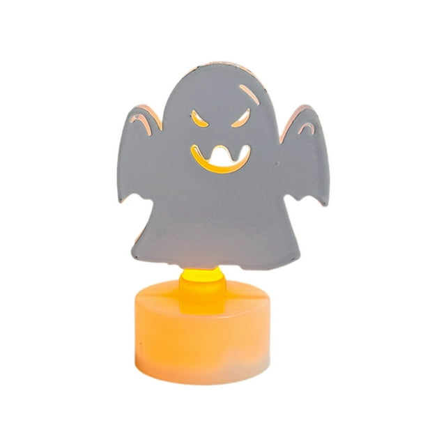 Electronic Candle Lights Festival LED Halloween Wind Lights Decorative Injection Durable Metal Material Pumpkin Shape for Indoor Outdoor Party Desktop