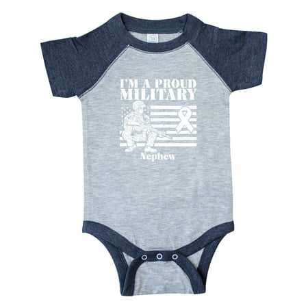 

Inktastic Proud Military Nephew Red Friday Gift Baby Boy Bodysuit