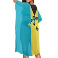 thumbnail image 4 of HELLHERO Polyester Bathing Suit Cover Up for Vacation Loose Free Size Long Kimono Swimsuit Cover Up Butterfly Print, 4 of 6