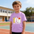 thumbnail image 6 of Riecok 100 Days of School Shirt Kids Girls Crewneck Celebration Tees Funny Colorful Printed Short Sleeve Tops, 6 of 8