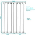 thumbnail image 4 of Sunnydaze Modern 2-Piece Blue and White Stripe Light-Filtering Curtain Set, 4 of 11