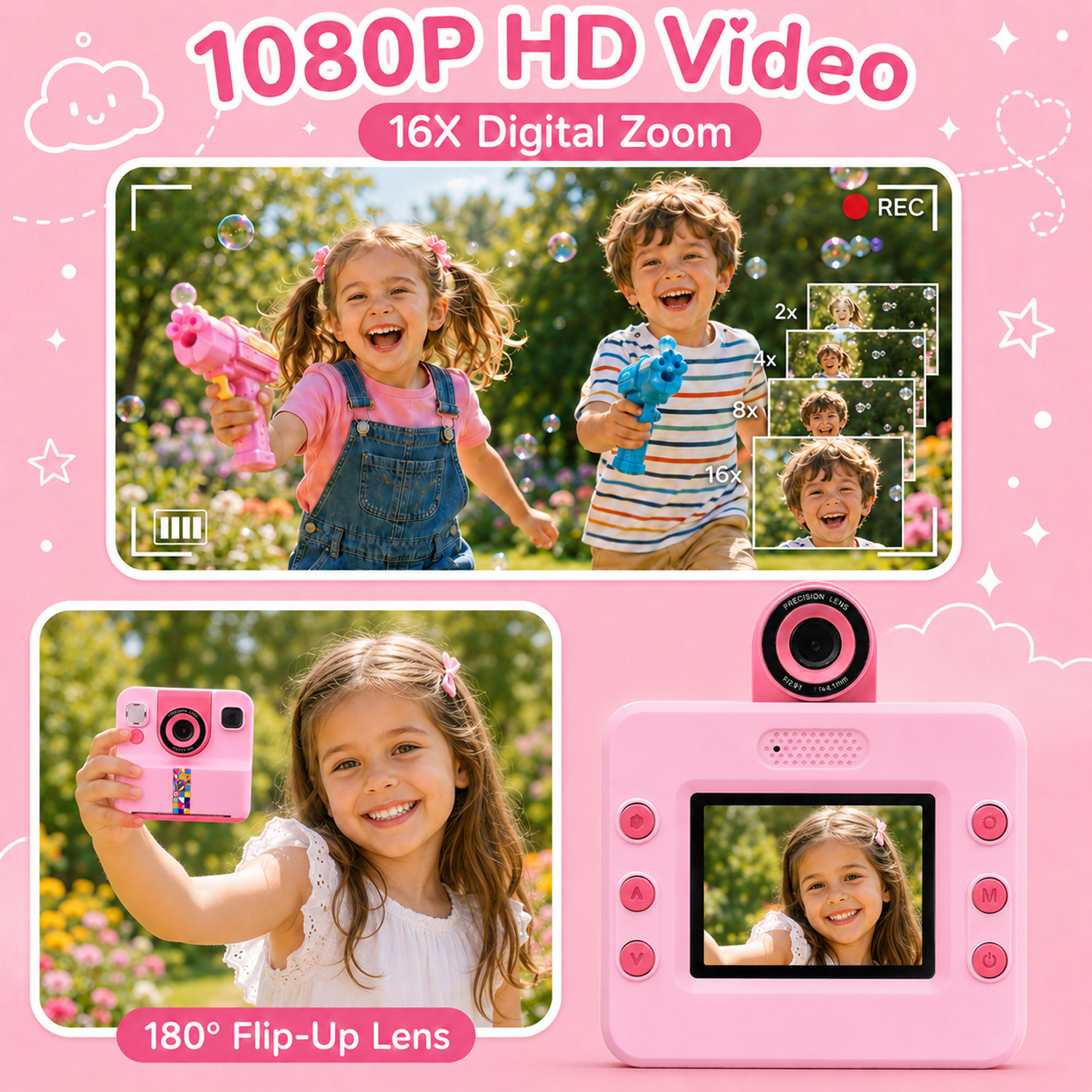 JoyStone Kids Instant Print Camera, Pink photo 4
