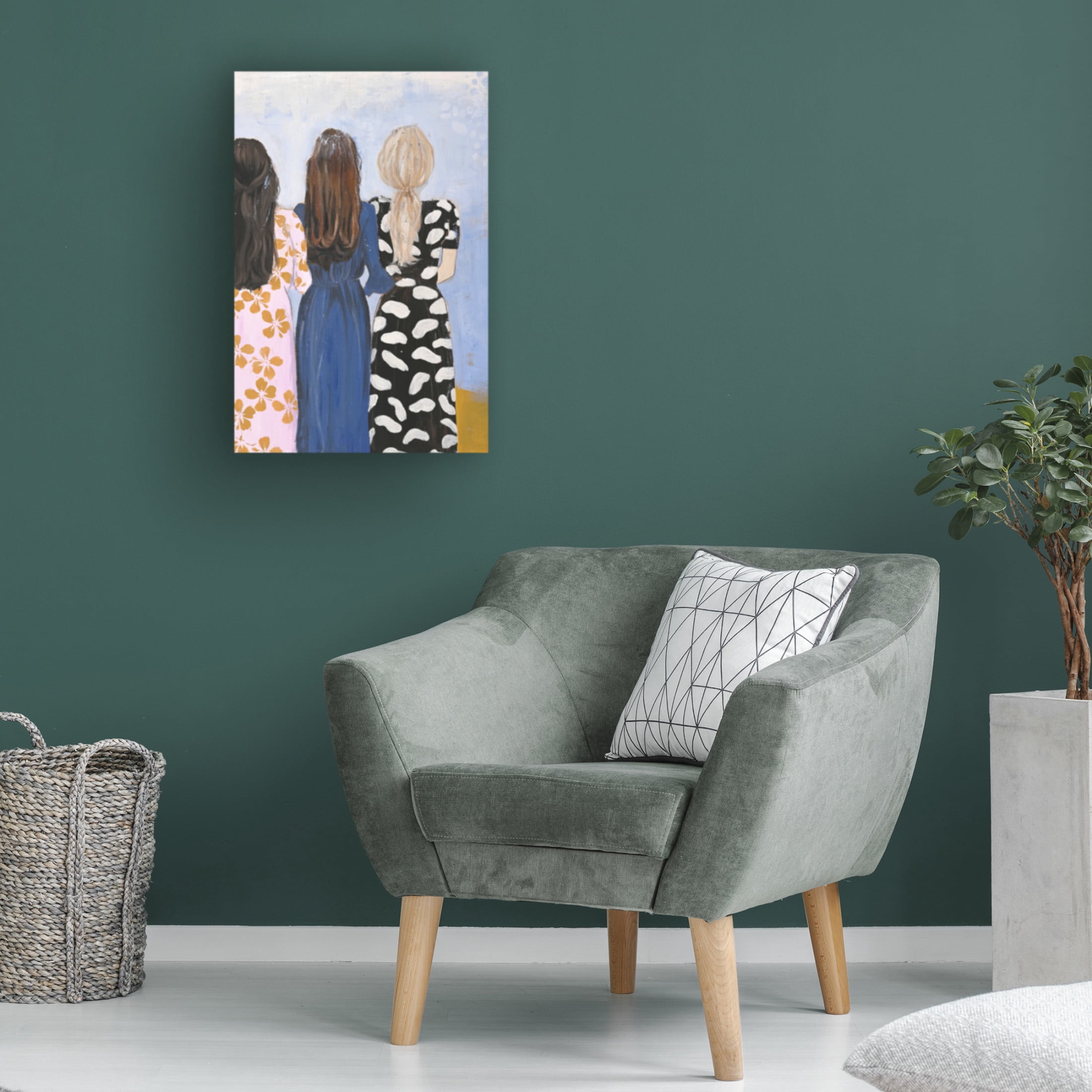Canvas Wall Art - Design Fabrikken 'Girlmatch' Wall Art for Living Room, Bedroom, or Office Décor by Trademark Fine Art - 30 x 47 Inches