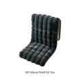 thumbnail image 2 of Winter Plush Chair Cushion - Non Slip Thickened Siamese Backrest Seat Cushion for Chair Stool Sofa, Warm Soft Plush Cushion for Home Office Dining Chair Winter Use Gift, 19.69*53.15in, Dark Gray, 2 of 7