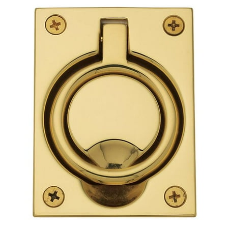Flush Ring Pull Polished Brass - 0 Flush Ring Pull, Polished Brass
