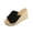 Exquisite Shoes - A03 Black, variant on Samdudou Women Open Toe Espadrilles Sandals Bohemia Summer Wedges Casual Thick Sole Add Height Shoes Fashion Summer Outdoor Beach Slides for Beach, Wedding