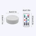 thumbnail image 4 of wycnly Lumières d'Armoire Sans Fil à DEL RVB 16 Couleurs à Intensité Réglable Télécommande sous Comptoir Garde-Robe Chambre Cuisine Soirée Bouton-Poussoir Mémoire à Piles, 4 of 4