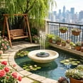 thumbnail image 4 of Ohmyroo Large 9.8 inch Solar Water Fountain 4W High-Power Floating Pump with Rotating Nozzles, 4 of 9