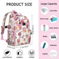 thumbnail image 6 of Vintage tropical floral backpack, lightweight and multi-compartment, featuring Peony, butterflies, and garden blooms, ideal as a birthday gift., 6 of 6